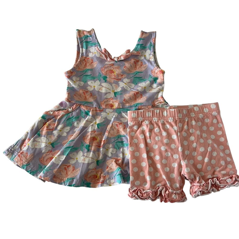 ⚠️LAST CALL ⚠️ Eleanor Rose Floral Polkadot Outfit (3-4)